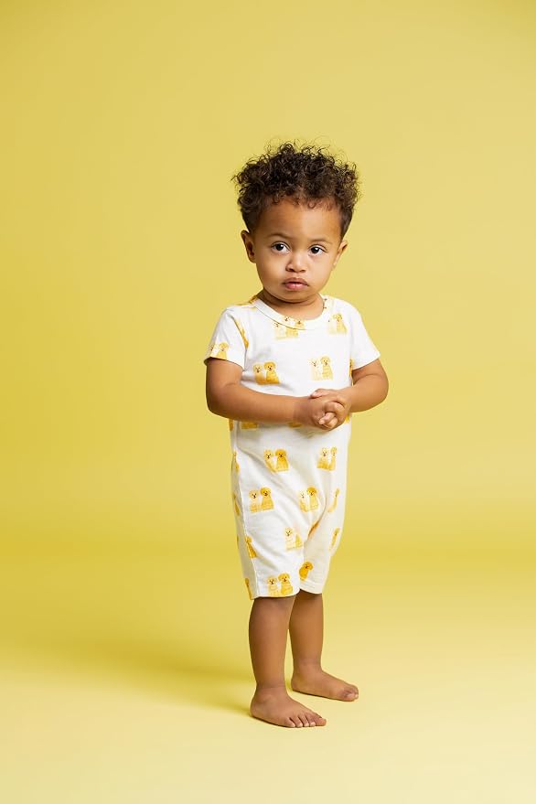monica + andy Slub Shorty Romper, 100% Organic Baby Clothes - Image 3