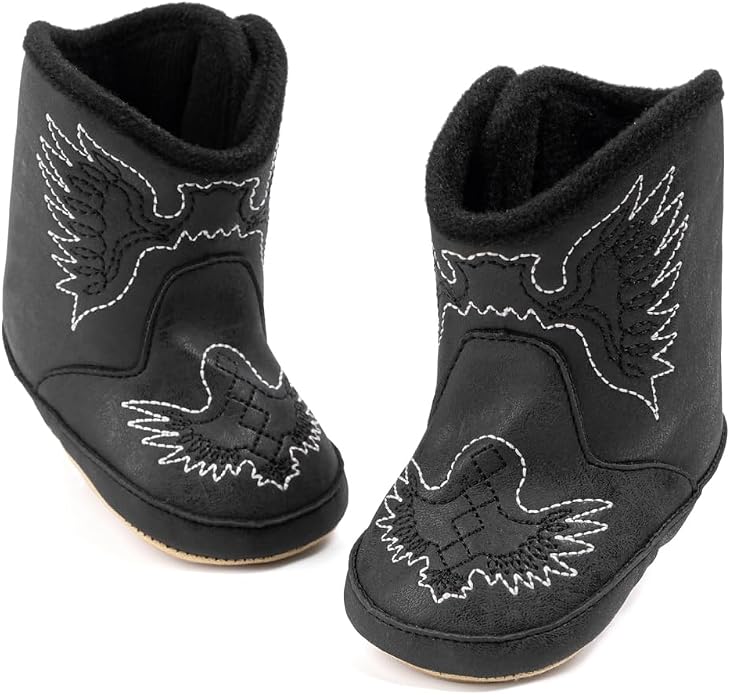 HsdsBebe Baby Boys Girls Western Cowboy Boots Infant Moccasins High Top Booties by HsdsBebe