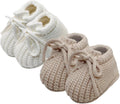 2 Pairs Baby Booties, Newborn First Walkers, Soft Cozy Shoes | Knit Cotton by kuchisity