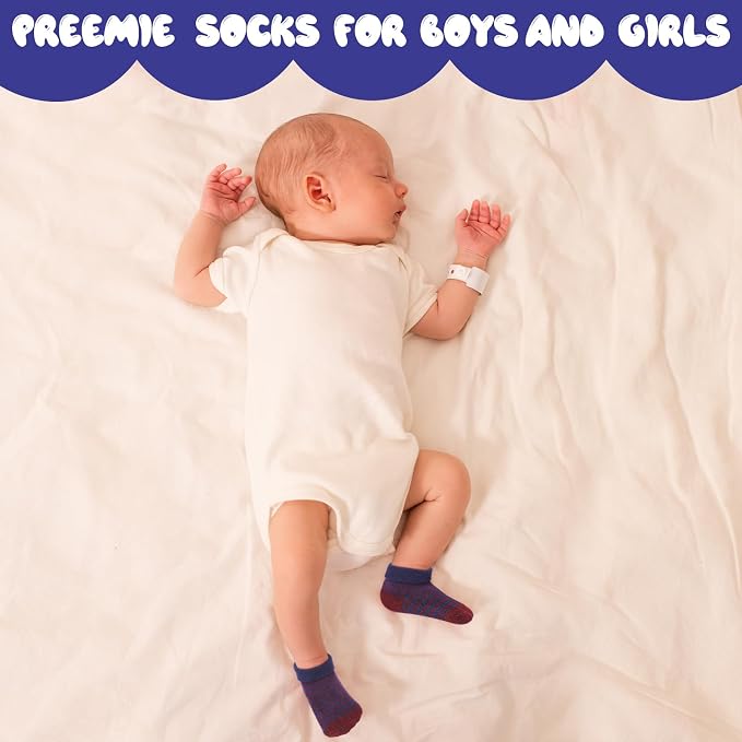 Twistover 10 Pairs Preemie Cotton Turn Cuff Socks - Image 6