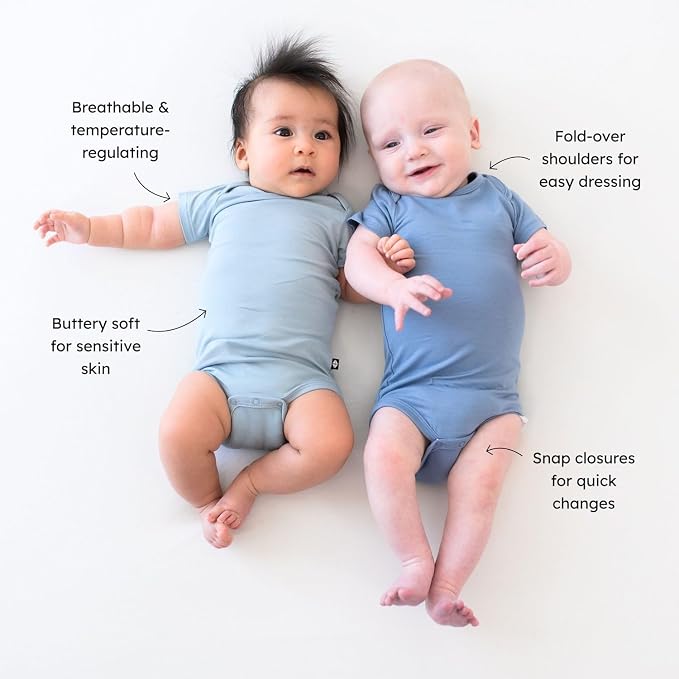 KYTE BABY Unisex Bodysuits, 97% Rayon made from Bamboo, 3% Spandex - Image 2