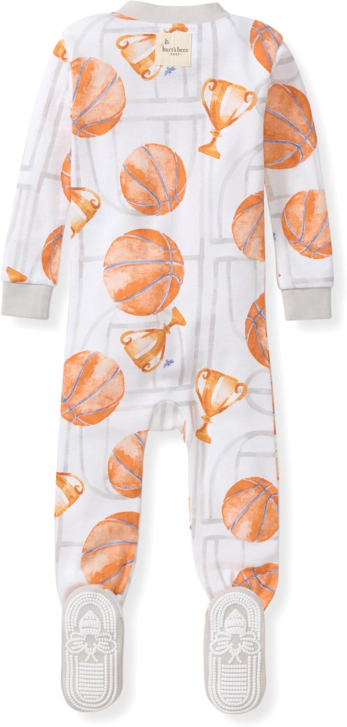 Burt's Bees Baby Boys Organic Cotton, Snug Fit Footed Sleeper Pajamas | - Image 2
