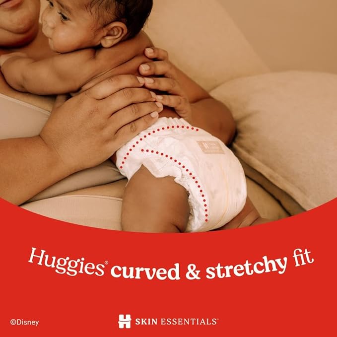 Huggies Size 1 Diapers, Skin Essentials Baby Diapers, Size 1 (8-14 lbs), 29 Count, Packaging May Vary