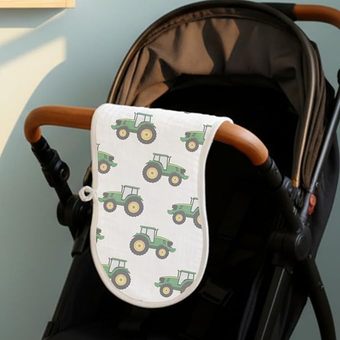 6 Pack Farm Burp Cloths Baby Boys Girls - Image 2