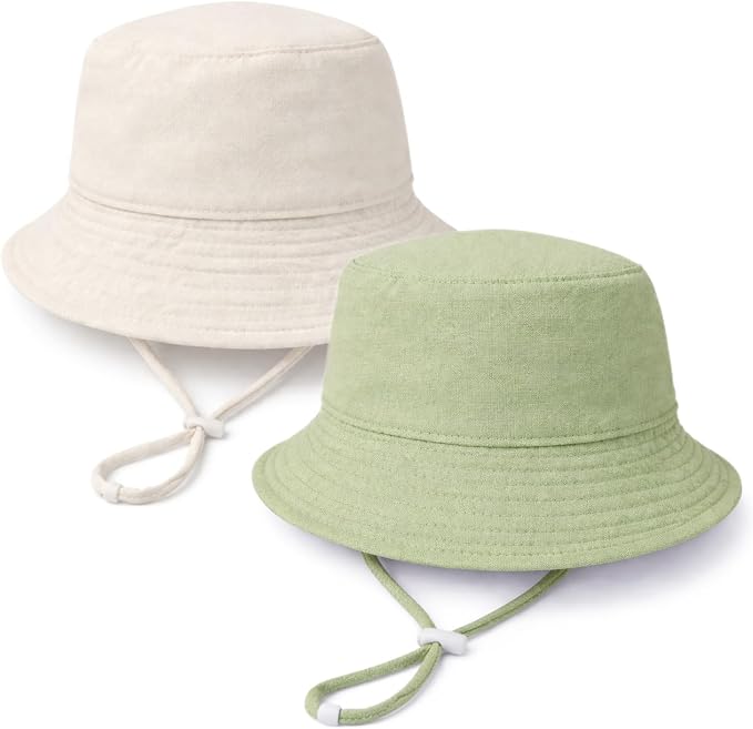 Baby Sun Hat Infant Toddler Summer Cotton Yarn Bucket Hat by DANMY