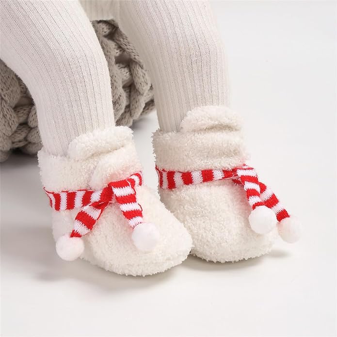 Ohwawadi Infant Baby Boys Girls Slippers Cozy Fleece Booties Soft Bottom Warm - Image 2