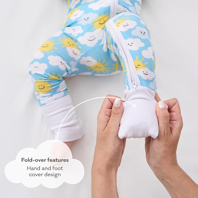 pureborn Baby Sleeper Viscose from Bamboo Zipper Footies 0-24 Months - Image 6