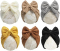 Baby Girls Hair Bow Turban Hat 6PCS Set, Top Bowknot Head Wrap Beanie India Caps by Esumun