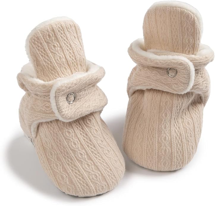 Sawimlgy Newborn Infant Baby Girl Boy Cotton Booties Stay On Sock Slippers Soft by Sawimlgy