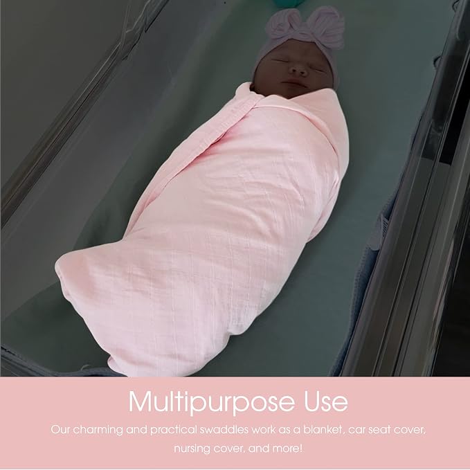 Ali+Oli Muslin Swaddle Blanket for Baby Large 47" x 47" Soft Rayon Made from - Image 4
