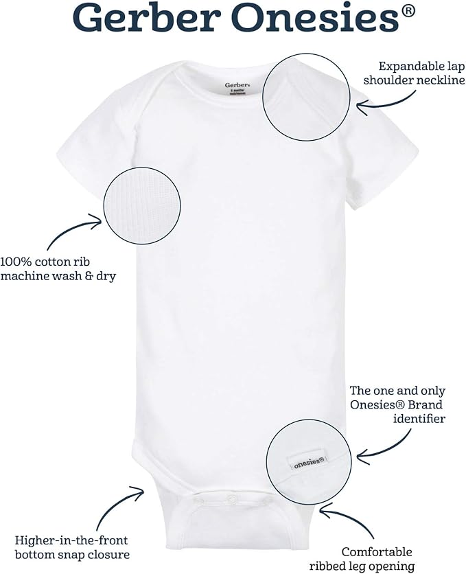 Onesies Brand Baby 8-pack Short Sleeve Mix & Match Bodysuits - Image 2