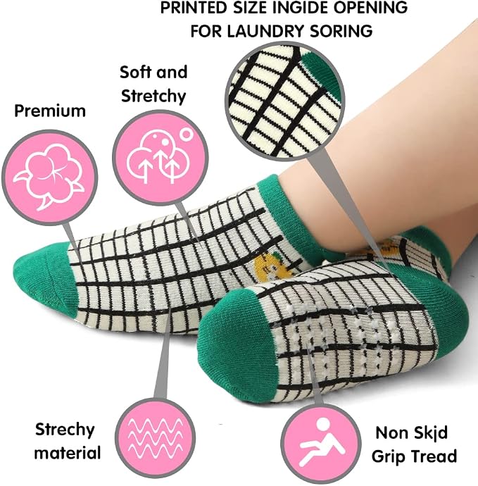 Tphon Non Slip Kids Toddler Socks - Image 4