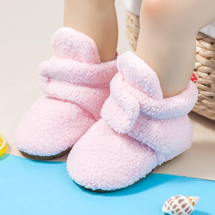 Sawimlgy Newborn Infant Baby Girl Boy Cotton Booties Stay On Sock Slippers Soft - Image 2