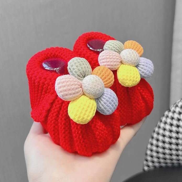 Newborn Shoes, Baby Girls Boys Hand Knit Booties, Photography Props, Photoshoot - Image 3