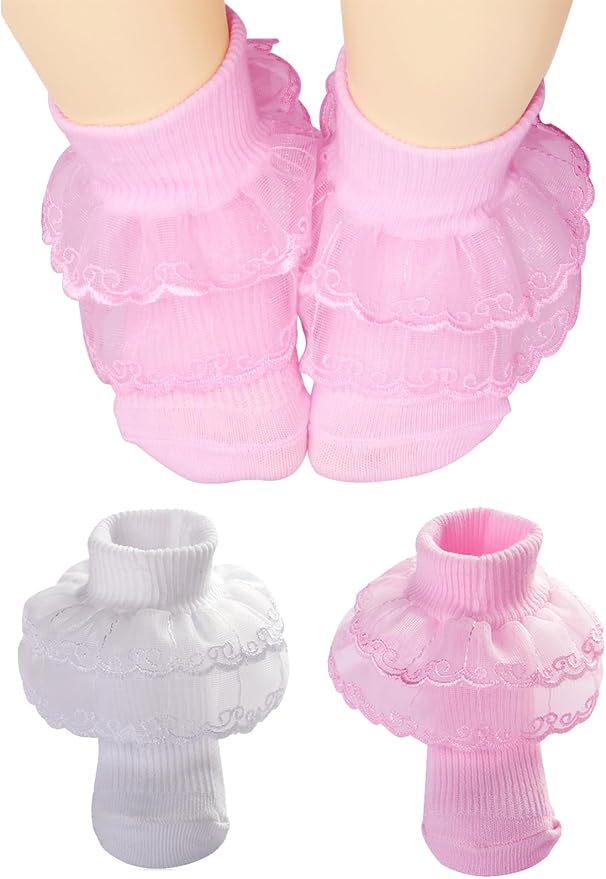 PrinceSasa Little Baby Girl Princess Lace Ruffles Socks Set by PrinceSasa
