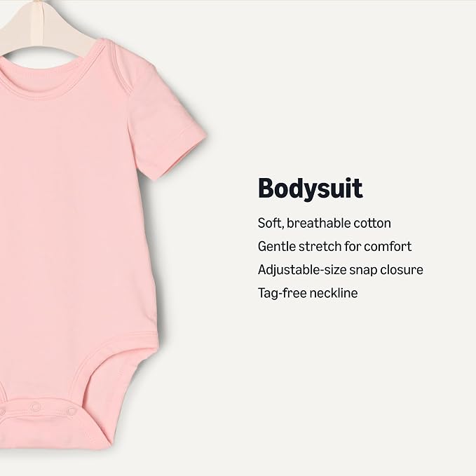 Amazon Essentials x Sofia Grainge Unisex Babies' Short Sleeve Crewneck Bodysuit - Image 2