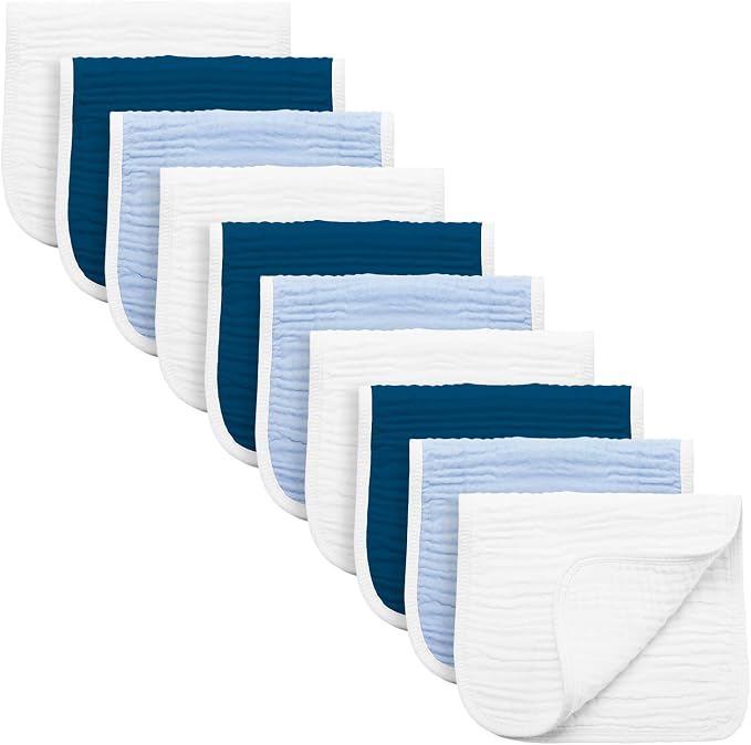 Burp Cloths Large, Muslin Burp Cloths by Synrroe