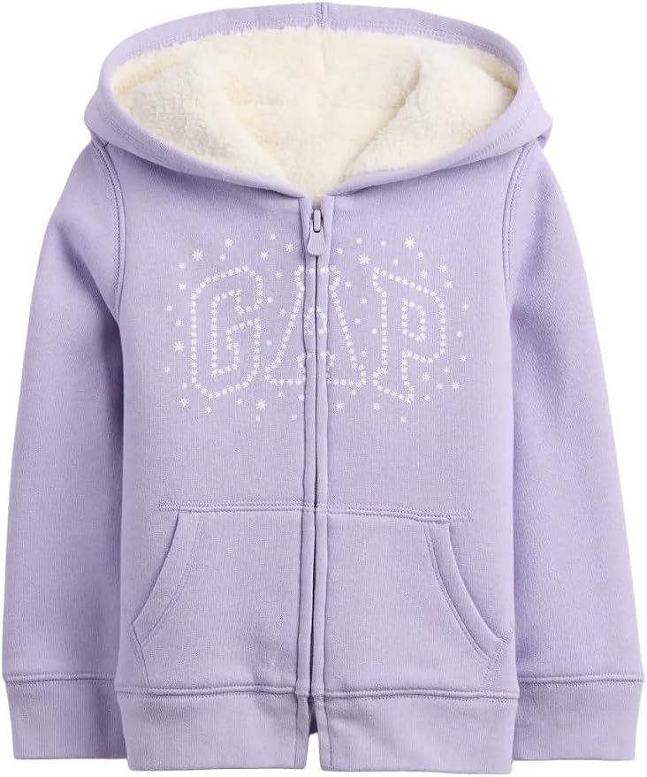 GAP Baby Girls' Cozy Logo Full Zip by GAP