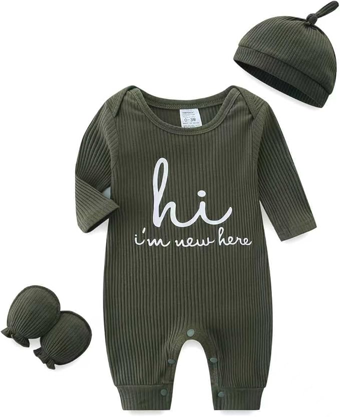 Babymine Newborn Coming Home Outfit Unisex Baby Clothes by BabymineStartFromTheHeart