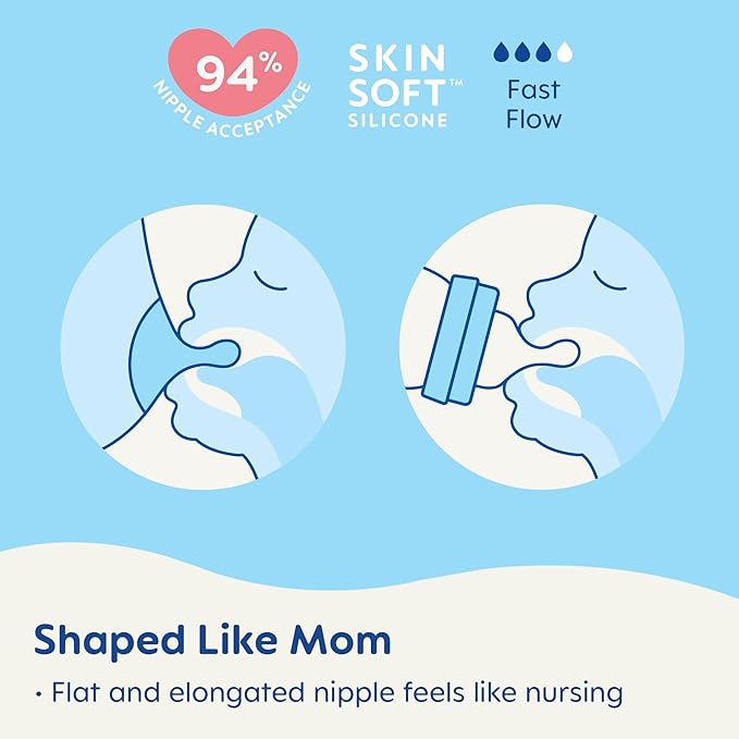 MAM Easy Active Baby Bottles 11oz, Fast Flow Skinsoft Silicone Nipple with Wide Neck Ergonomic Design, Easy to Hold, BPA-Free, Bottles with Leak-Proof Caps for 4+ Months Baby