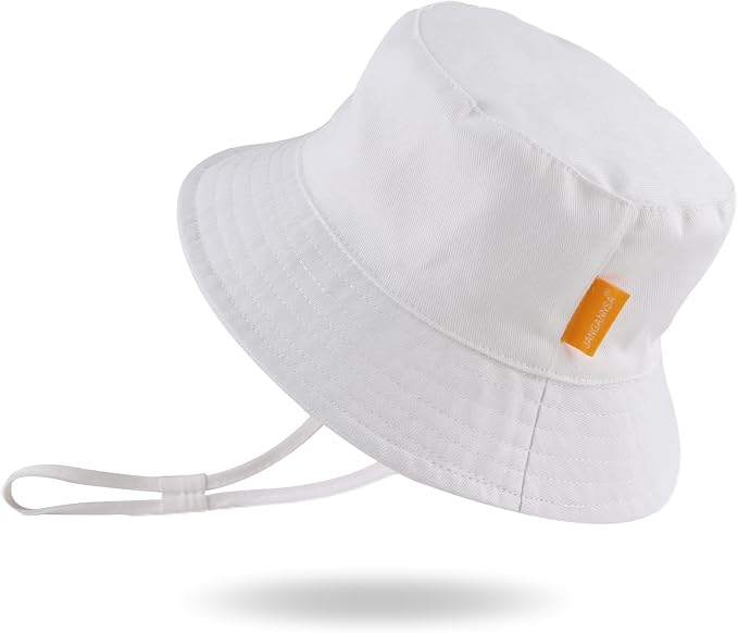 JANGANNSA Cotton Baby Sun Hat Infant Toddler Boys Girls Bucket Hats Summer Sun by JANGANNSA