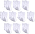 Baby Crew Socks, Cotton Rich Newborn Fit 0–3/3–6/6–12 Months by Unknown