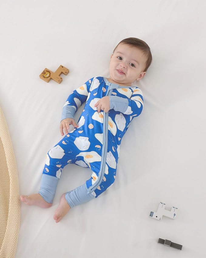GUISBY Baby Footless Pajamas, Rayon of Bamboo, NB-2T | Rayon of bamboo softness - Image 6