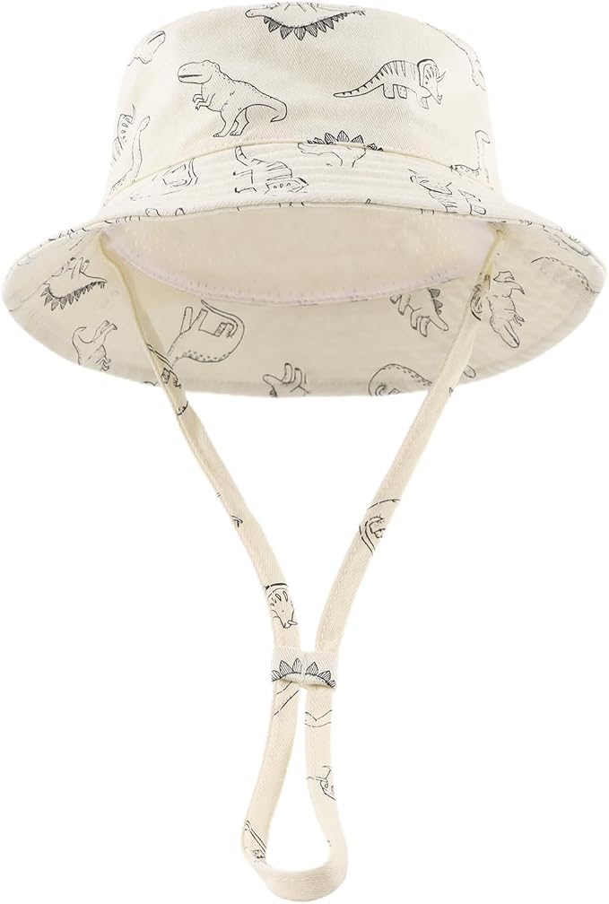 JANGANNSA Dinosaur Baby Boys Sun Hat Cotton Toddler Girls Bucket Hats Summer - Image 2