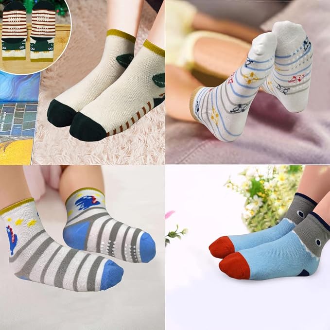 Tphon Non Slip Kids Toddler Socks - Image 4