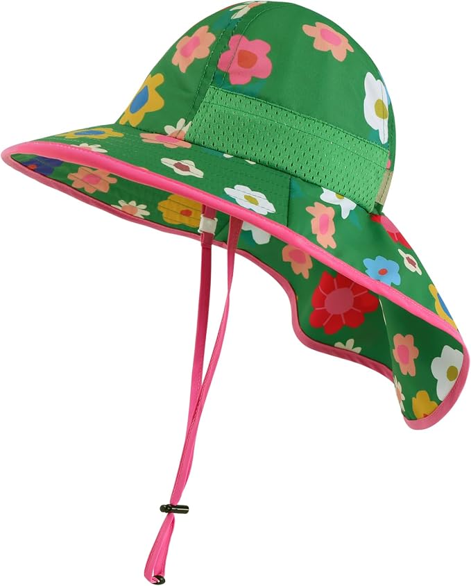 Baby Sun Hat with Neck Flap UPF 50+ by MACOWCF
