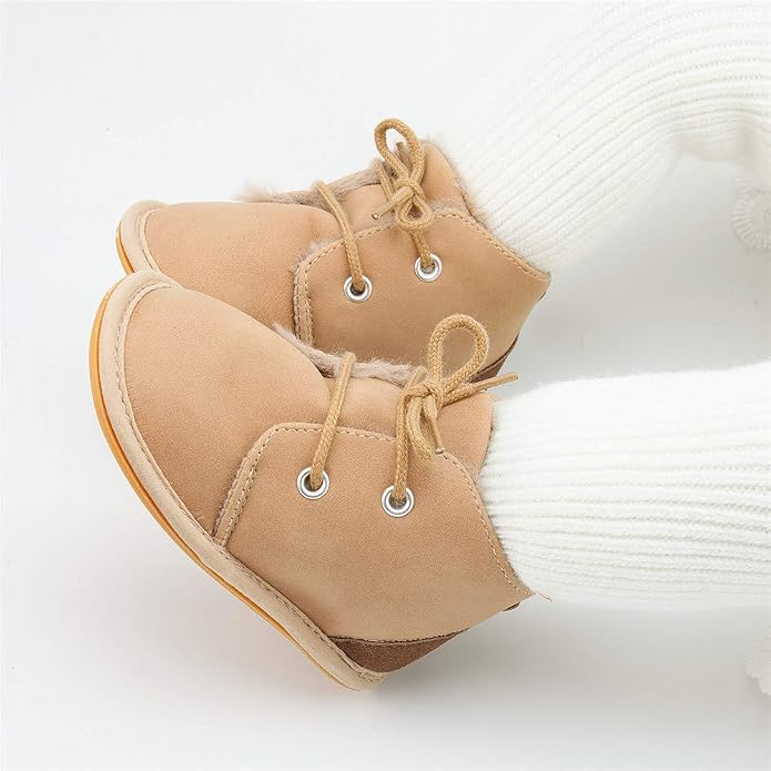 Meckior Baby Booties Newborn Infant Unisex Baby Girls Boys Velvet Rubber - Image 3
