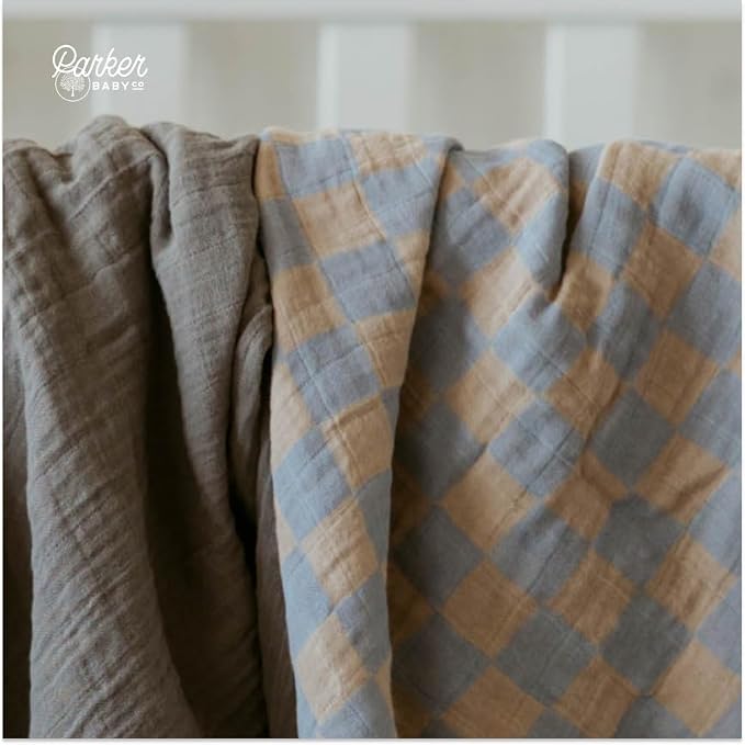 Parker Baby Co. Soft Muslin Baby Swaddle Blankets, 3 Pack - Image 6