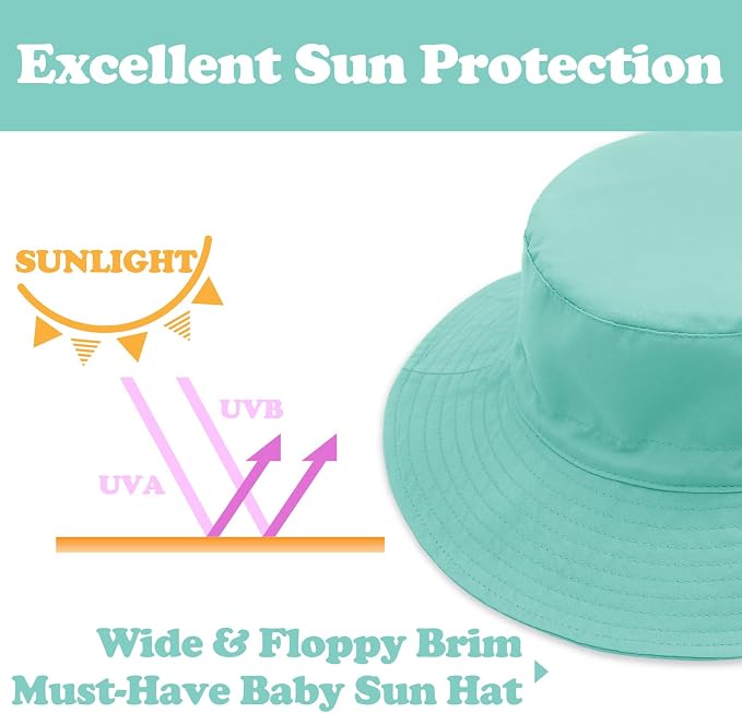 Sarfel Baby Sun Hat Summer Baby Boy Hats UPF 50+ Sun Protection Toddler Hat - Image 5
