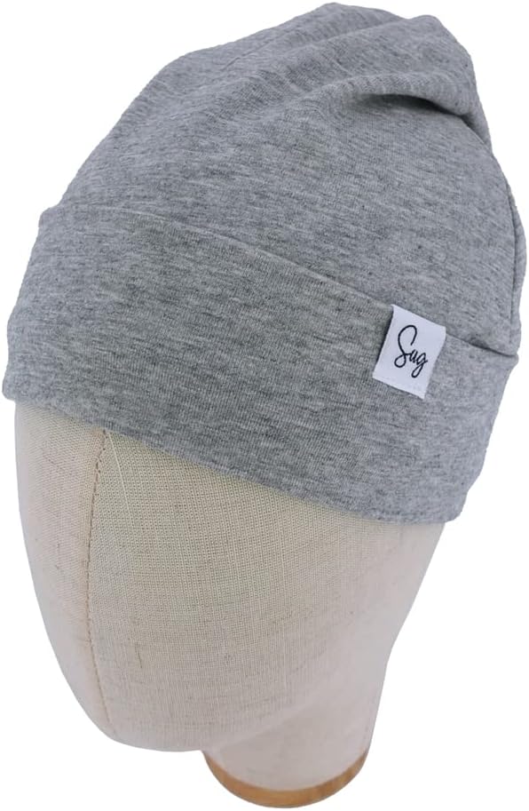 Jersey Beanie Hat for Newborn Baby Boys Girls Silky Satin Lined Hats Bonnet - Image 2