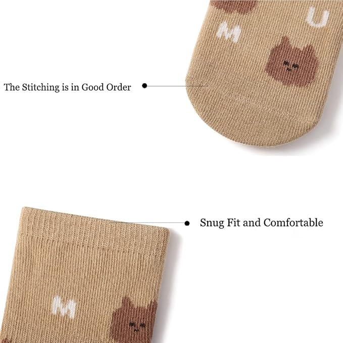 Exegawe Toddler Non Slip Socks, Cute Baby Socks - Image 6