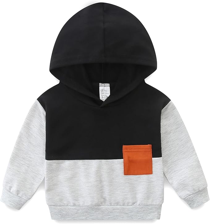 Baby Boy Outfits Short Long Sleeve Pants Clothes Set Spring Summer Hooded Patchwork Sweatshirt