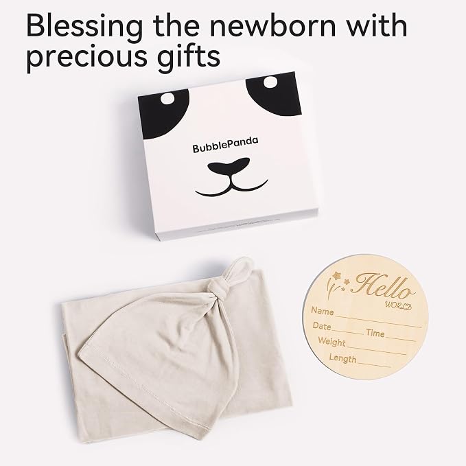 BubblePanda Rayon Made from Bamboo Newborn Swaddle Blankets 35 x 35 Inch | Baby - Image 7