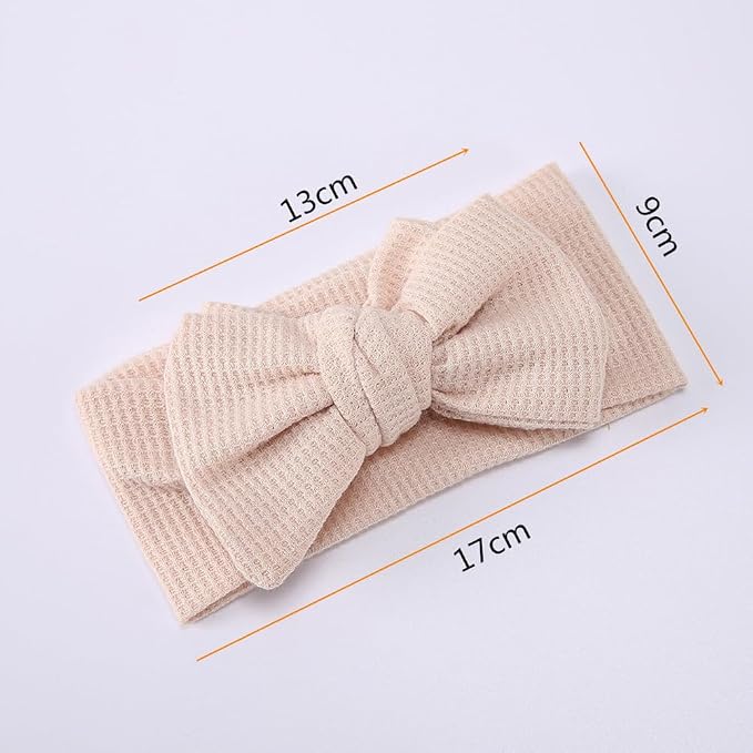 4 Pcs Baby Girl Headband Infant Big Bow Headbands Soft Elastic Newborn Headwrap - Image 2
