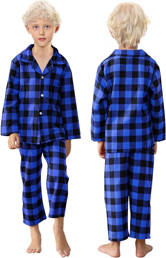 Schbbbta Family Matching Pajamas Holiday Sleepwear Long Sleeve Pjs Sets