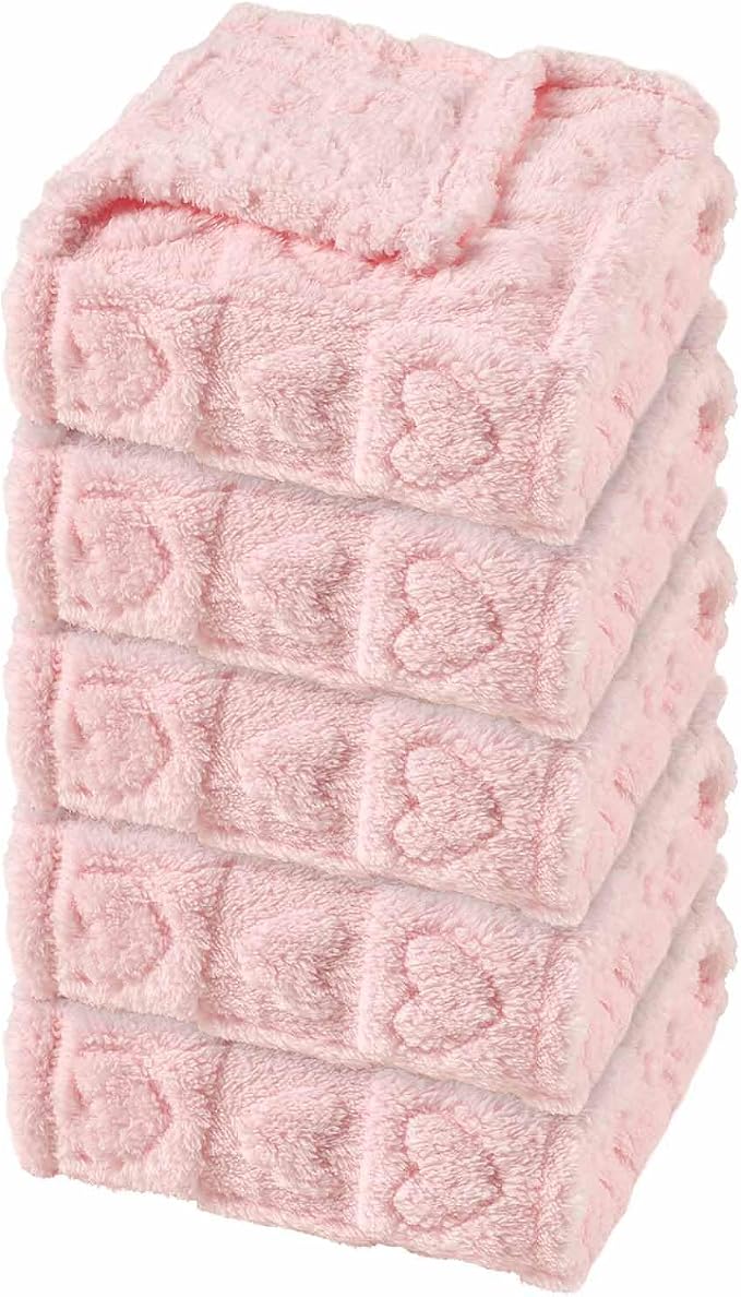 5 Pcs Baby Blanket Heart Checkered Ultra Soft Gift-Ready Plush by Unknown