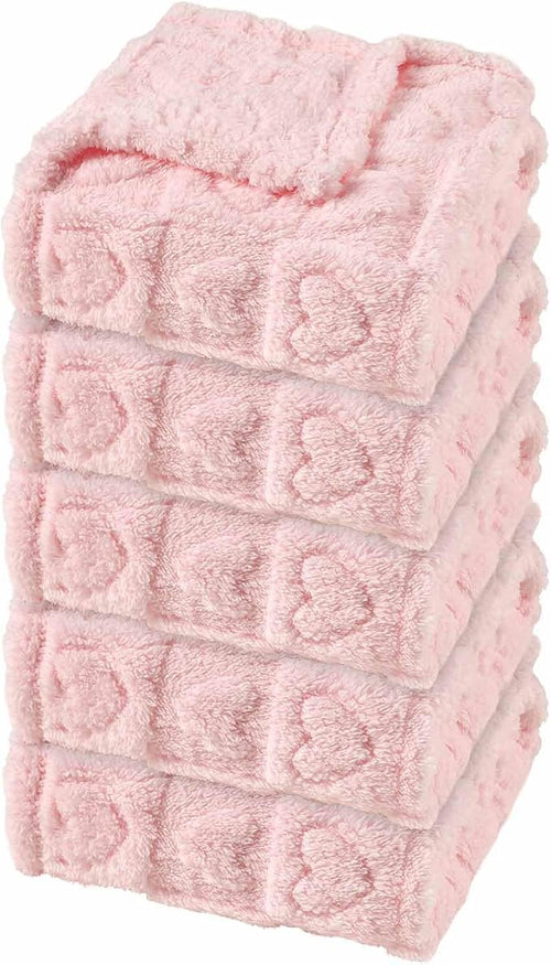 5 Pcs Baby Blanket Heart Checkered Ultra Soft Gift-Ready Plush by Unknown