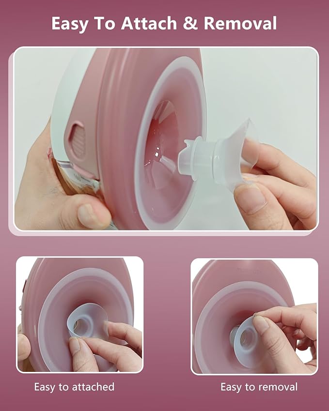 6pcs Updated Silicone Flange Insert 14mm Compatible with Momcozy/Medela/Spectra/Eufy/Lansinoh/TSRETE/Elvie/NCVI/Paruu Breast Pump, for 24mm Flange/Shield, Breastfeeding Essential Replacement Pump Part