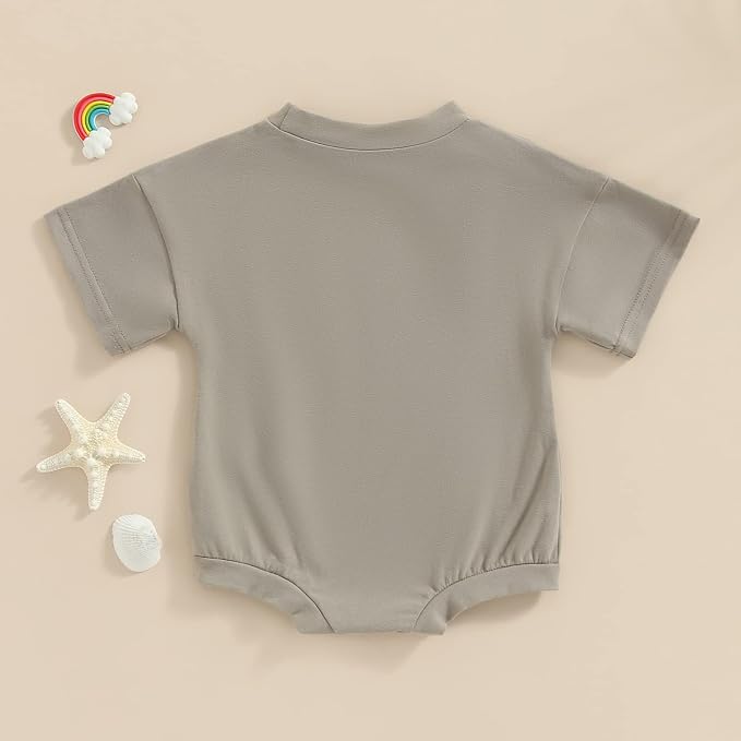 Twopumpkin Baby Bubble Romper Boy Oversized Bodysuit Retro Rompers Short Sleeve - Image 7