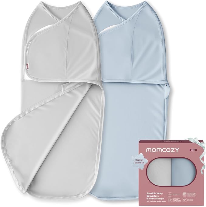 Momcozy Swaddles for Newborns, Quiet Fastener Swaddle for Infant 0-3 Months | by Momcozy