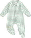 Seyurigaoka Newborn Baby Boy Girl Romper Long Sleeve Zipper Jumpsuit by Seyurigaoka