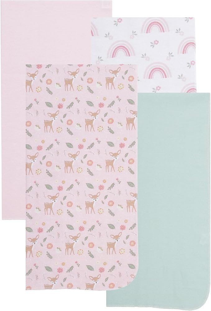 EVERYDAY KIDS 4 Pack of Soft Flannel Receiving Baby Blanket Set by EVERYDAYKIDS