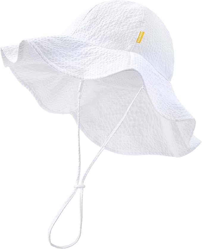 HONGTEYA Baby Sun Hat Wide Brim Adjustable Toddler Beach Bucket Hat | Soft by HONGTEYA