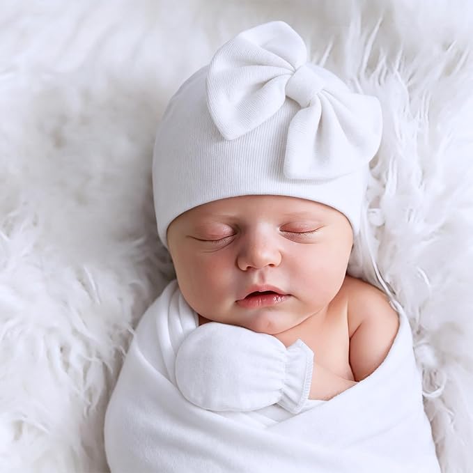 BQUBO Baby Mittens No Scratch Cotton Newborn Infant Glove Soft Skin-friendly - Image 4