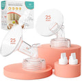BPA-Free Breast Pump Replacement Parts: 2 Piece 25MM Flange & Valve Kit Compatible with Spectra S1/S2/9 Plus (Not Original Spectra Accessories)
