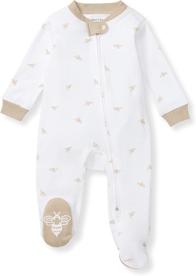 Burt's Bees Baby Boys' Organic Cotton, Sleep and Play Footed Pajamas | Easy zip by BurtsBeesBaby
